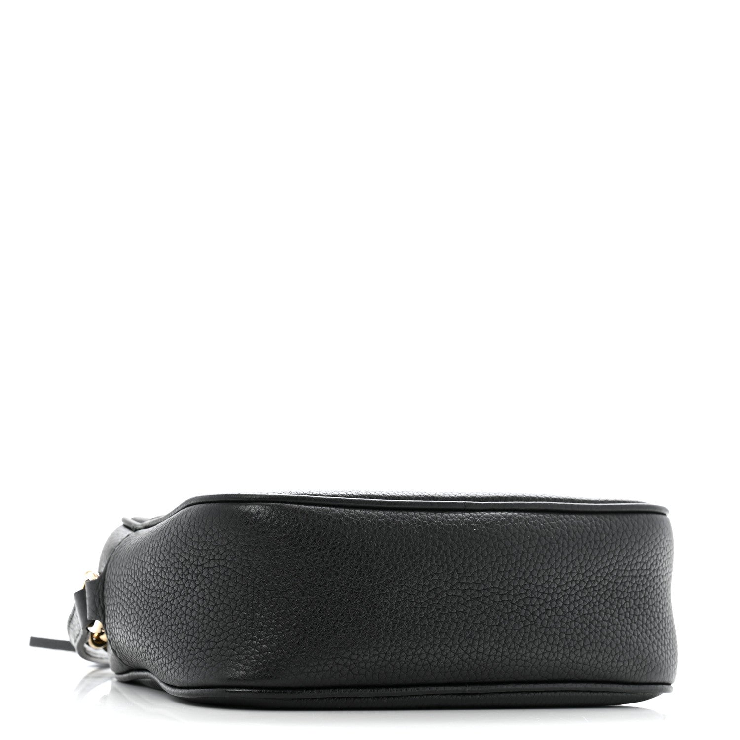 Pebbled Calfskin Small Soho Disco Bag Black
