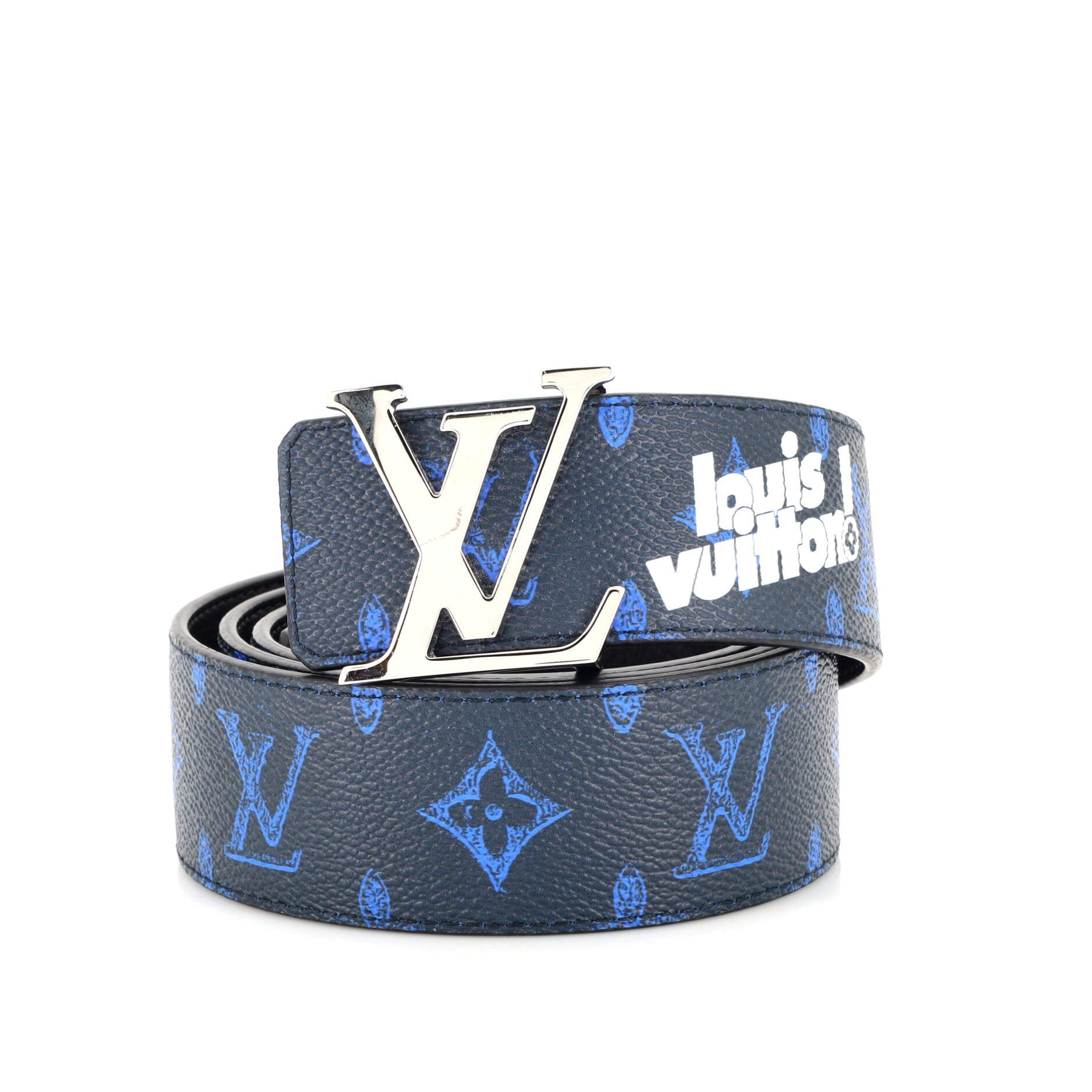 LV Initiales Reversible Belt Everyday Signature Vintage Monogram Canvas Medium 100