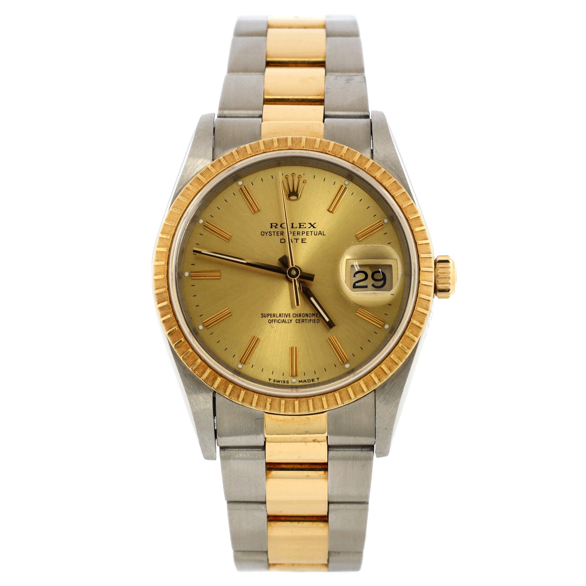 Oyster Perpetual Datejust Automatic Watch Stainless Steel and Yellow Gold 36