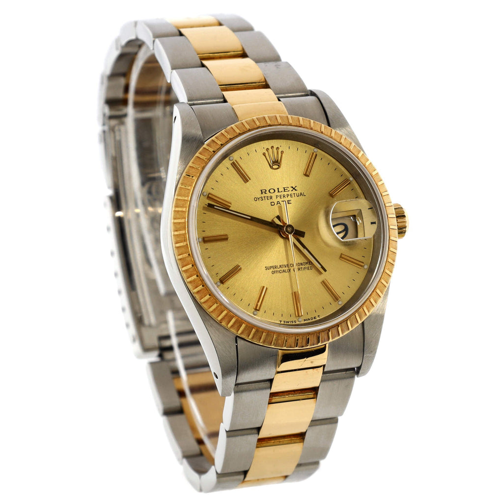 Oyster Perpetual Datejust Automatic Watch Stainless Steel and Yellow Gold 36