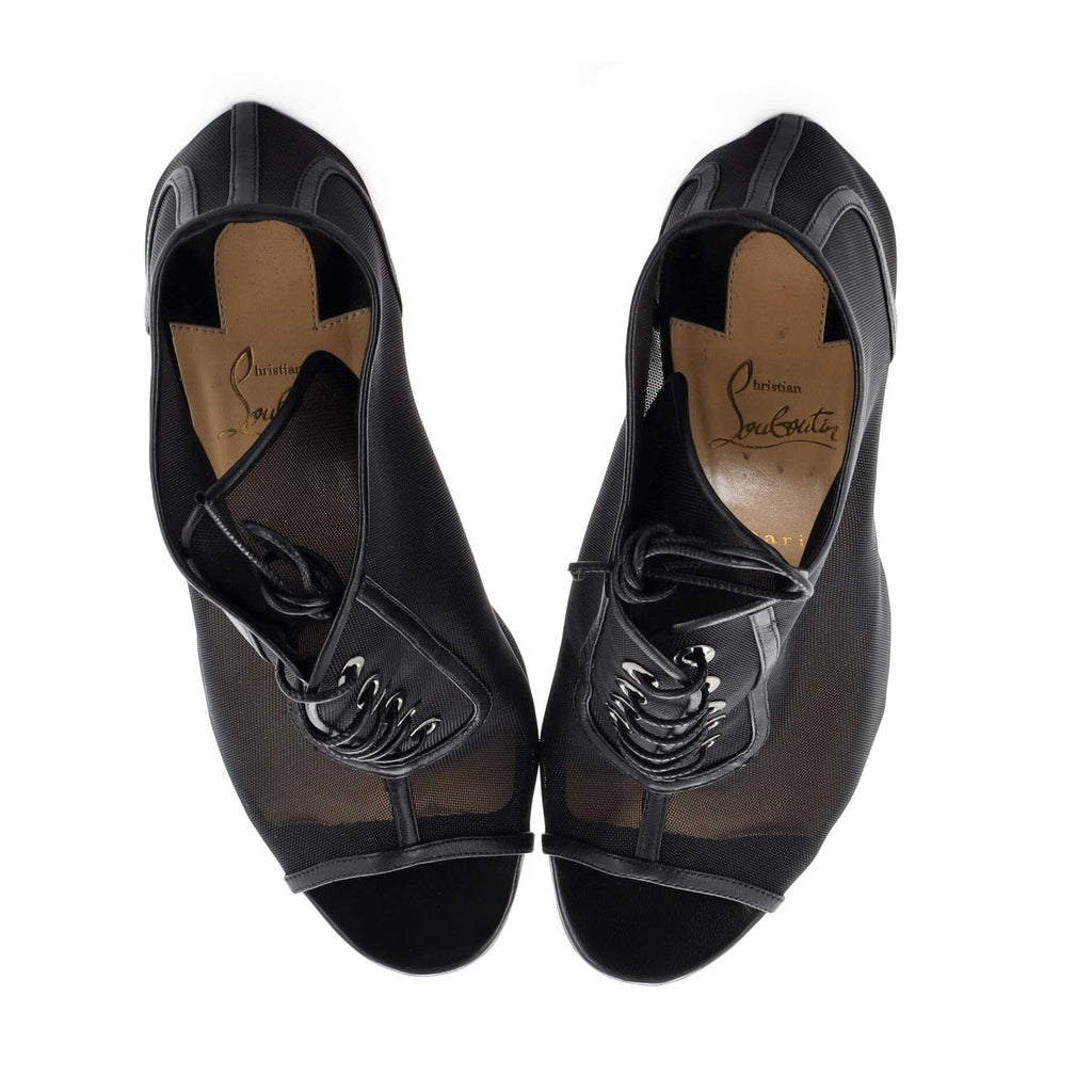 Women's Open Ondessa Peep Toe Ankle Boots Mesh 100