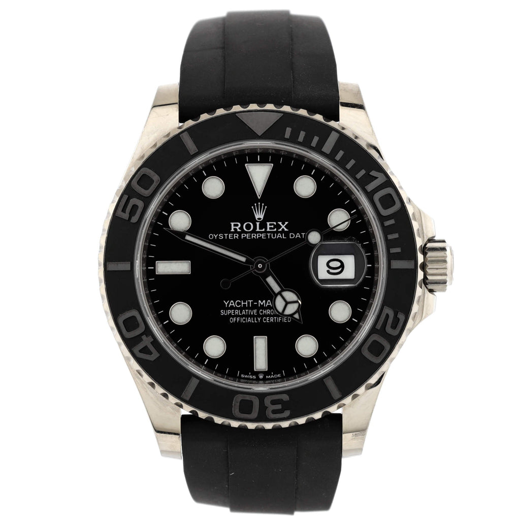 Oyster Perpetual Yacht-Master Automatic Watch White Gold with Cerachrom and Rubber 42