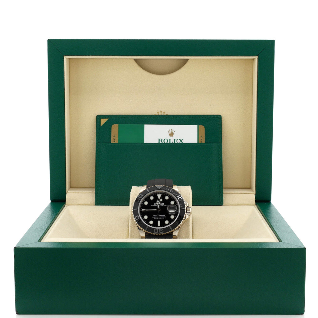 Oyster Perpetual Yacht-Master Automatic Watch White Gold with Cerachrom and Rubber 42