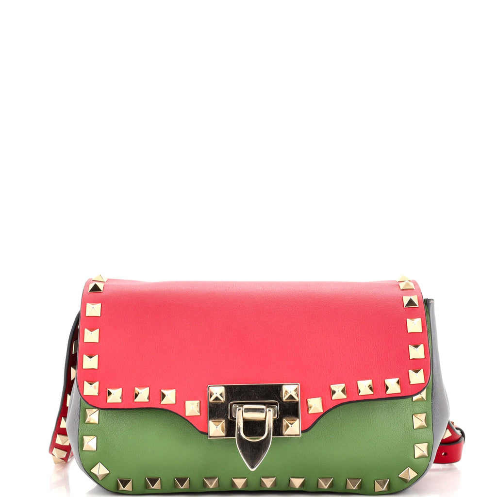 Rockstud Flip Lock Flap Bag Leather Mini