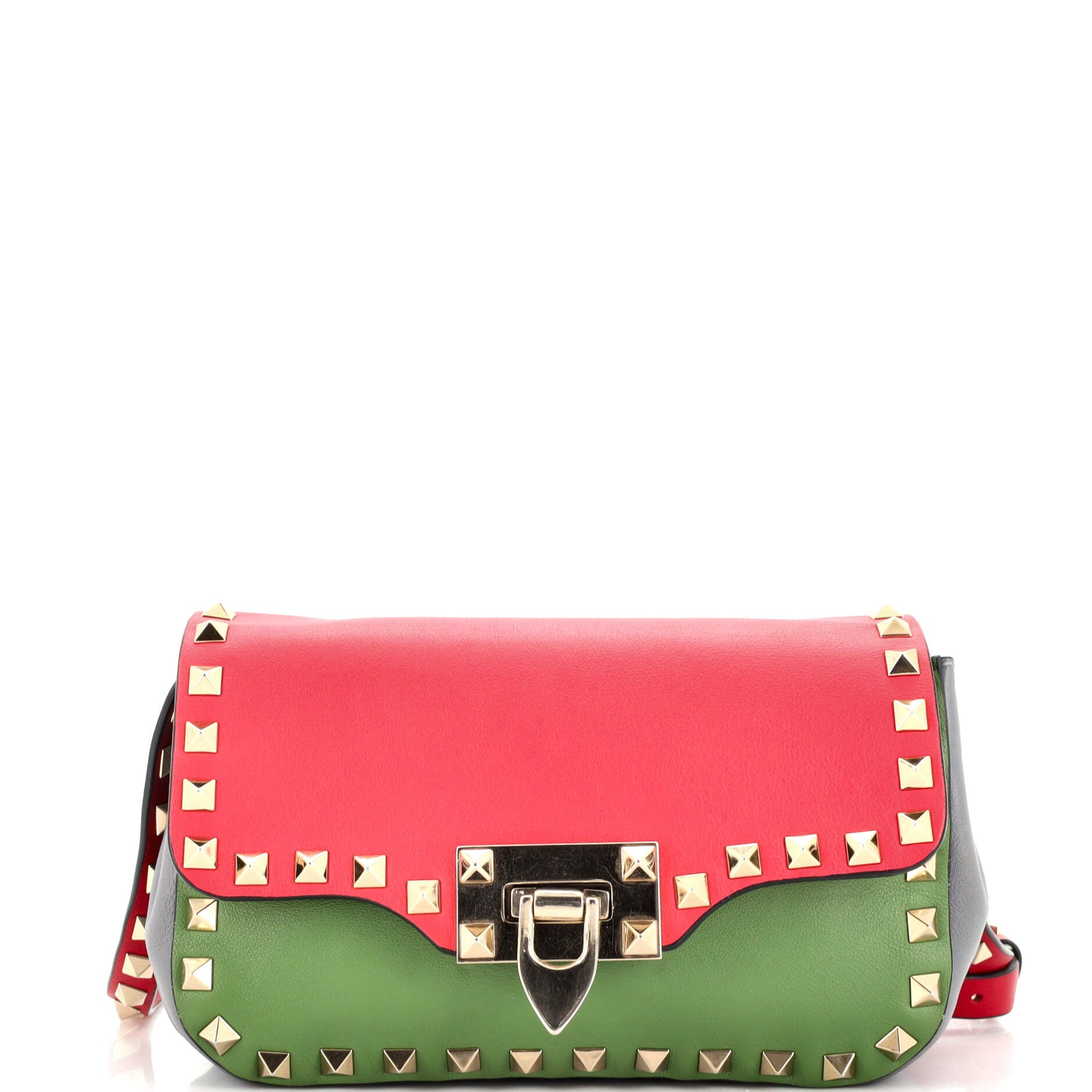 Rockstud Flip Lock Flap Bag Leather Mini