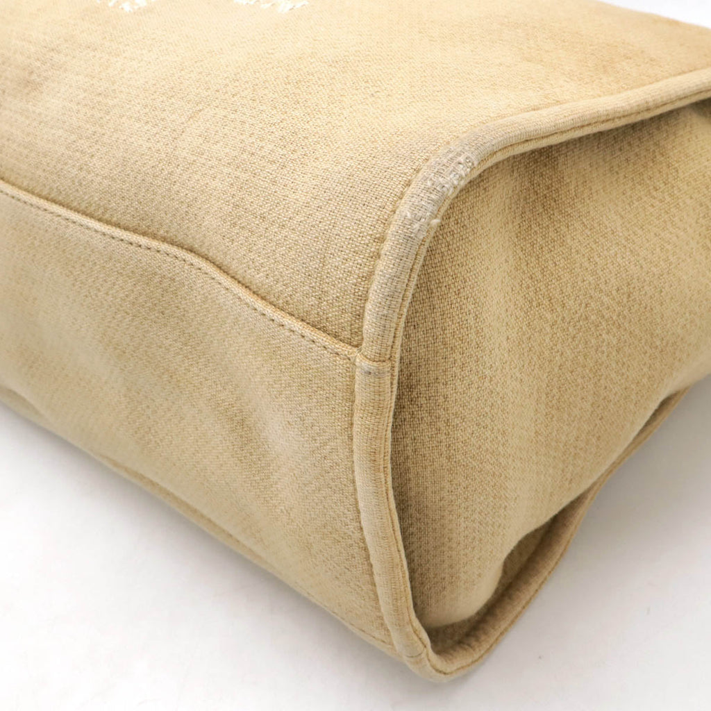 Chanel Deauville Canvas Leather 2way Tote Bag