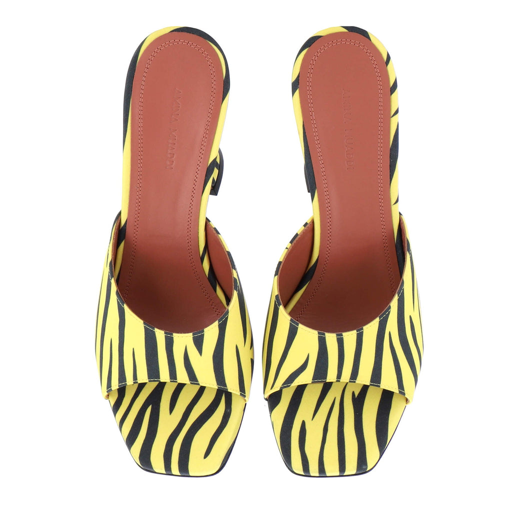 Women's Lupita Heeled Mules Printed Satin 95