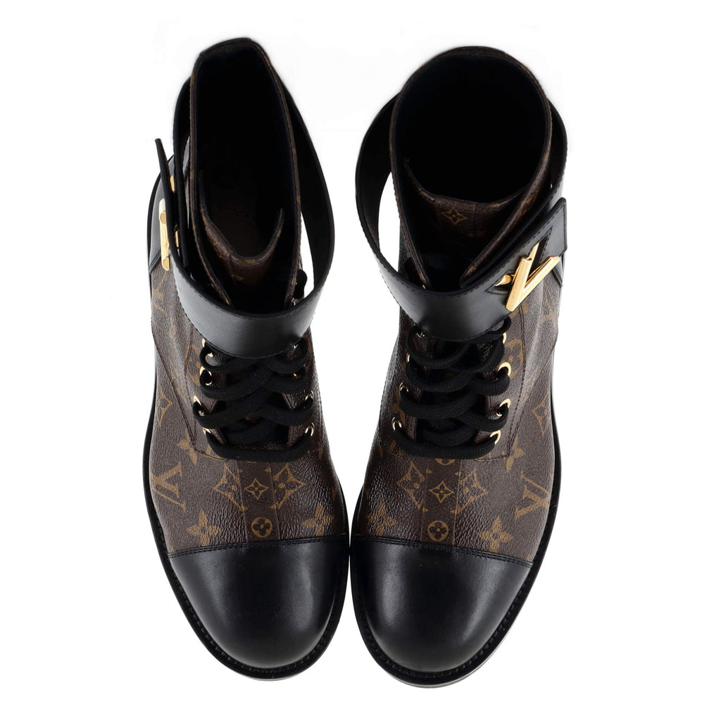 Women's Wonderland Flat Ranger Boots Monogram Canvas and Leather