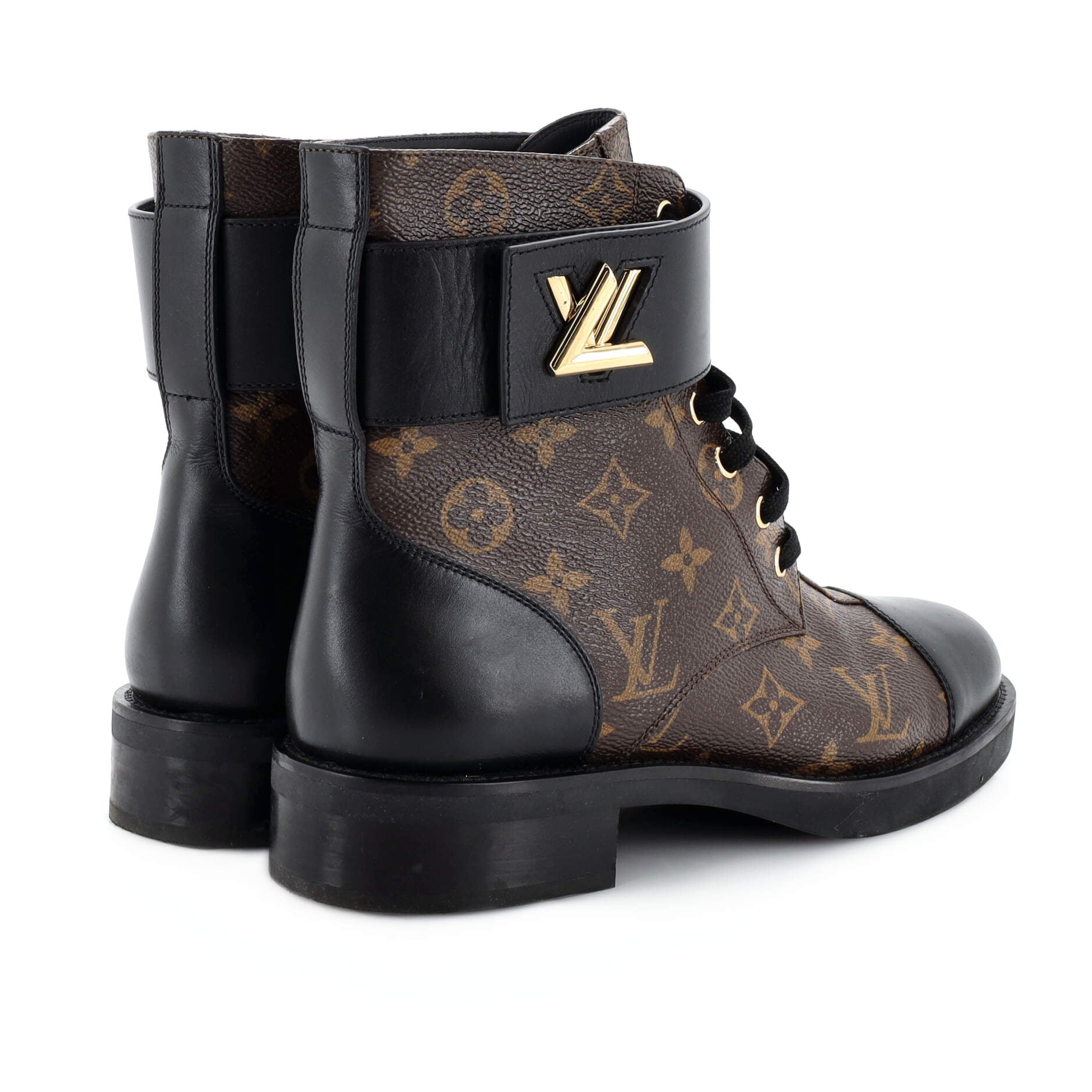 Women's Wonderland Flat Ranger Boots Monogram Canvas and Leather