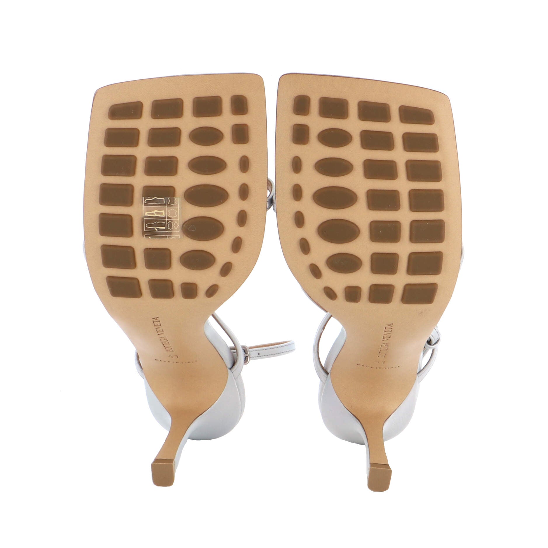 Women's Stretch Strap Heeled Sandals Leather