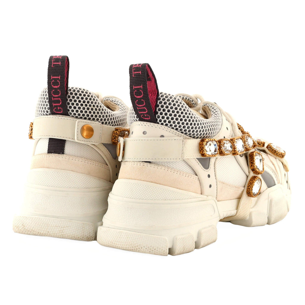 Flashtrek Sneakers Fabric and Leather with Crystals