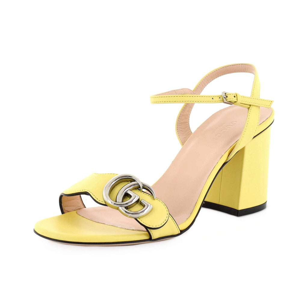 Women's GG Marmont Block Heel Sandals Leather