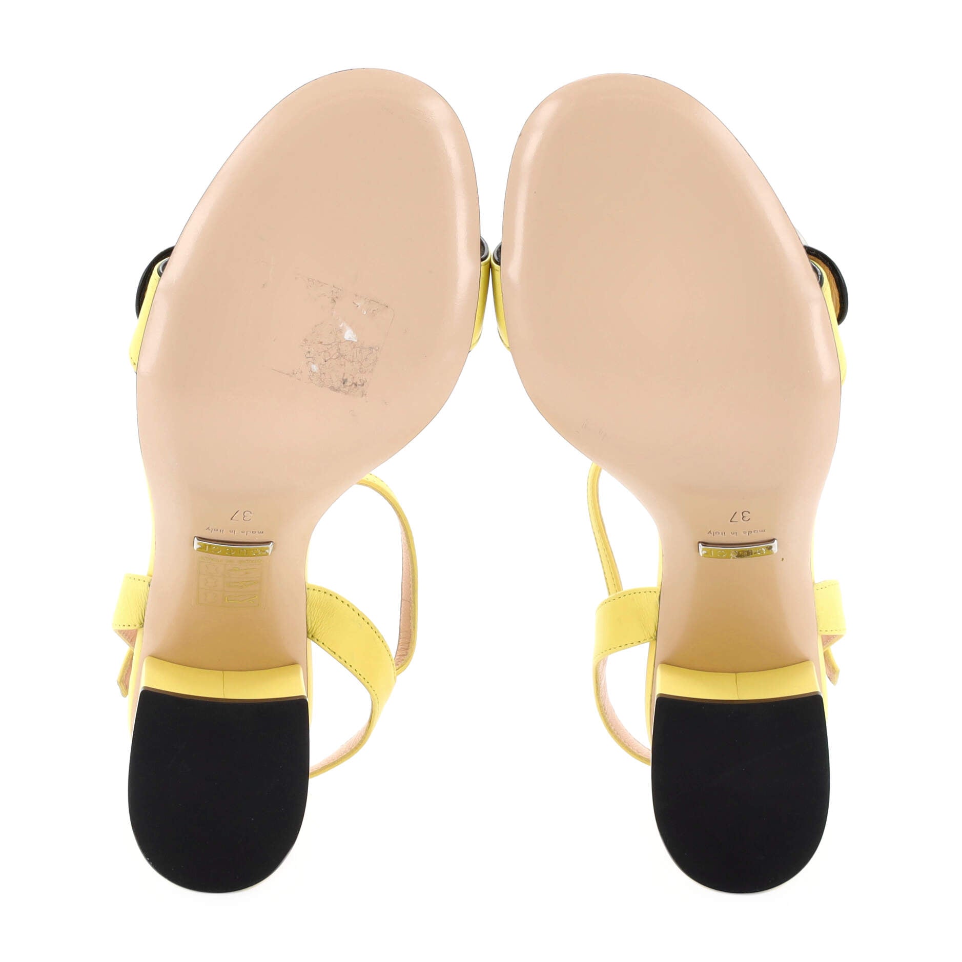 Women's GG Marmont Block Heel Sandals Leather