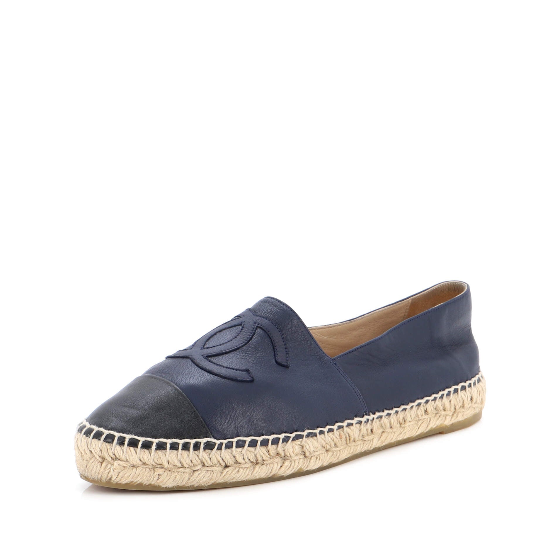 Women's CC Cap Toe Espadrilles Leather