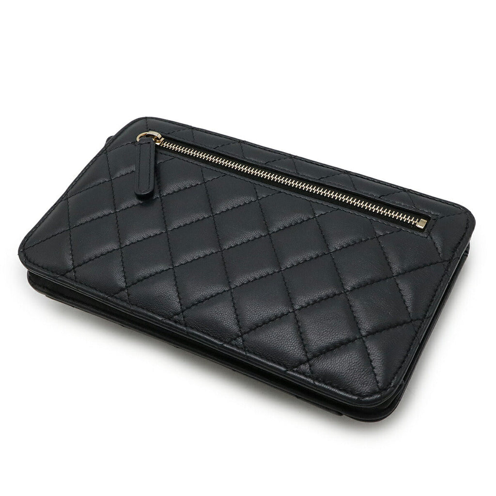 Chanel Matelasse Lambskin Clutch Bag
