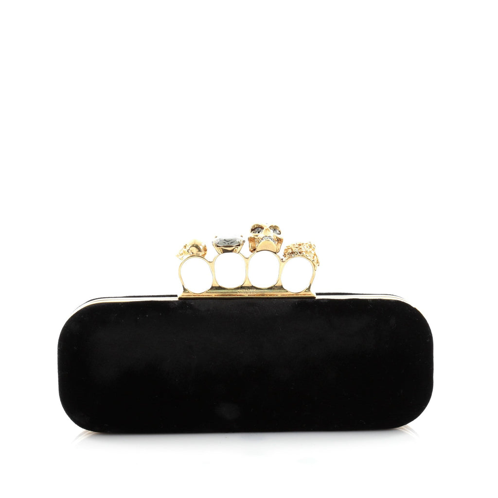 Knuckle Box Clutch Velvet Long