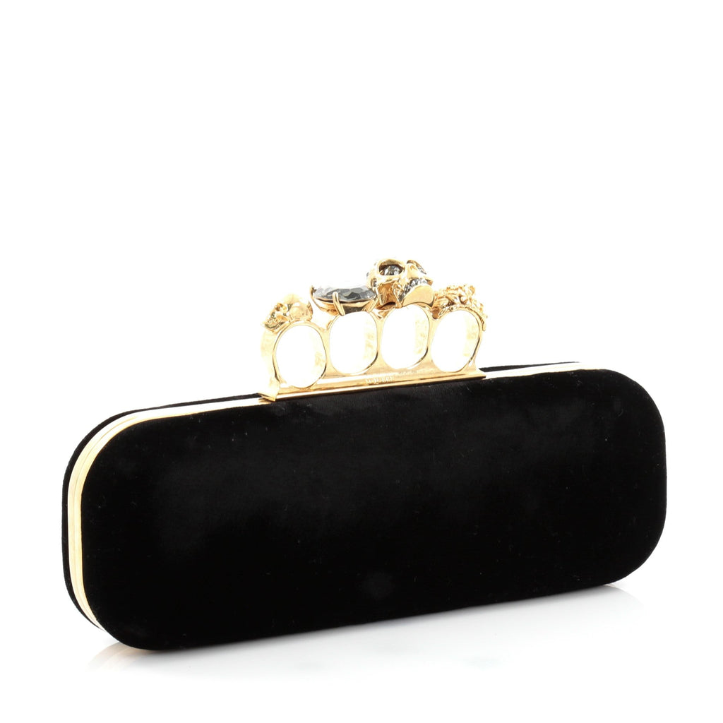 Knuckle Box Clutch Velvet Long