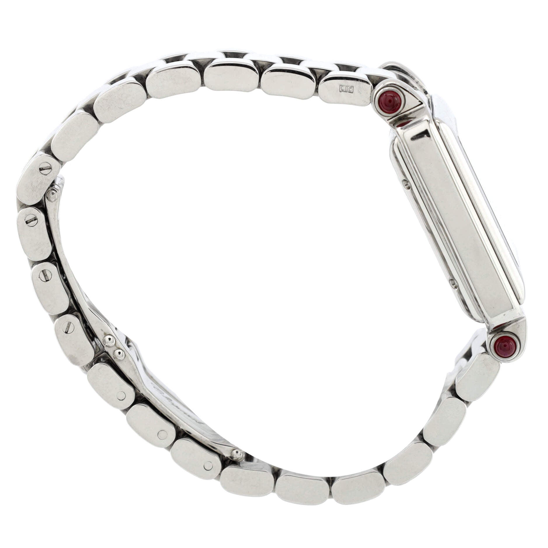 Happy Sport Square Quartz Watch Stainless Steel with Floating Diamonds 27