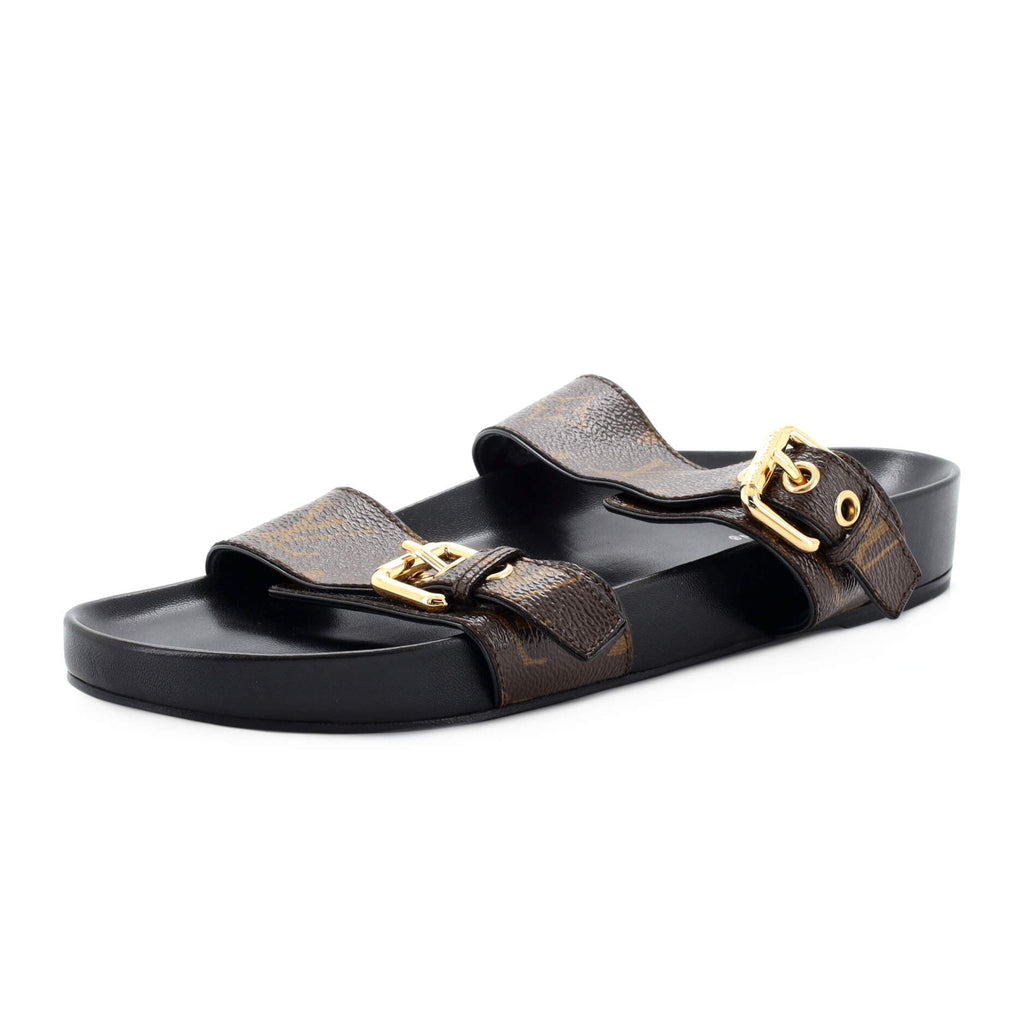 Women's Bom Dia Flat Mules Monogram Canvas