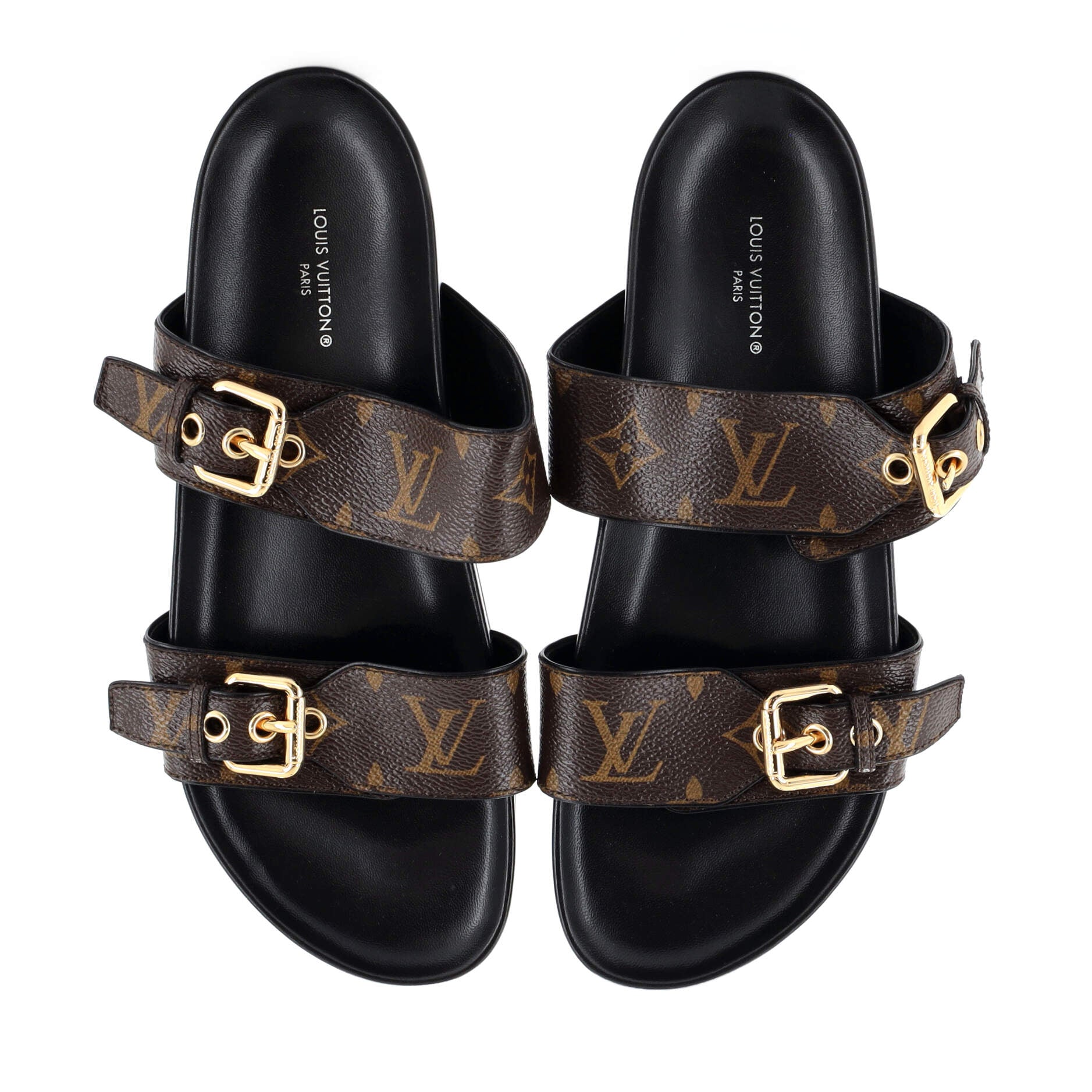 Women's Bom Dia Flat Mules Monogram Canvas