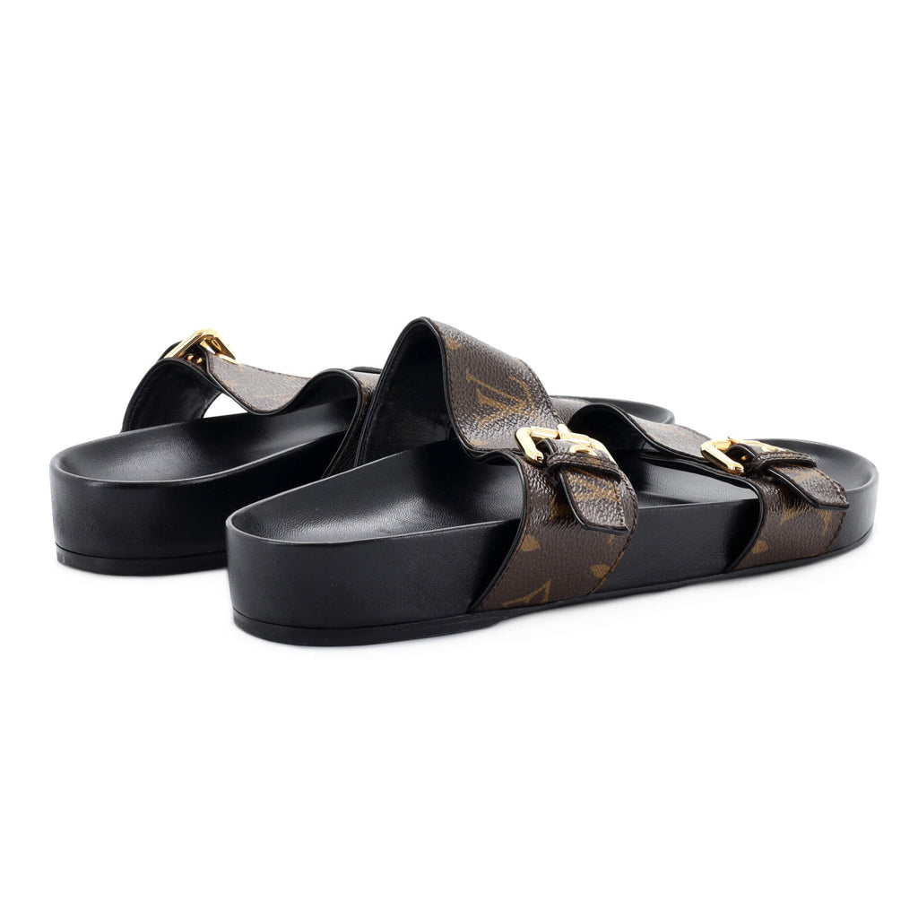 Women's Bom Dia Flat Mules Monogram Canvas