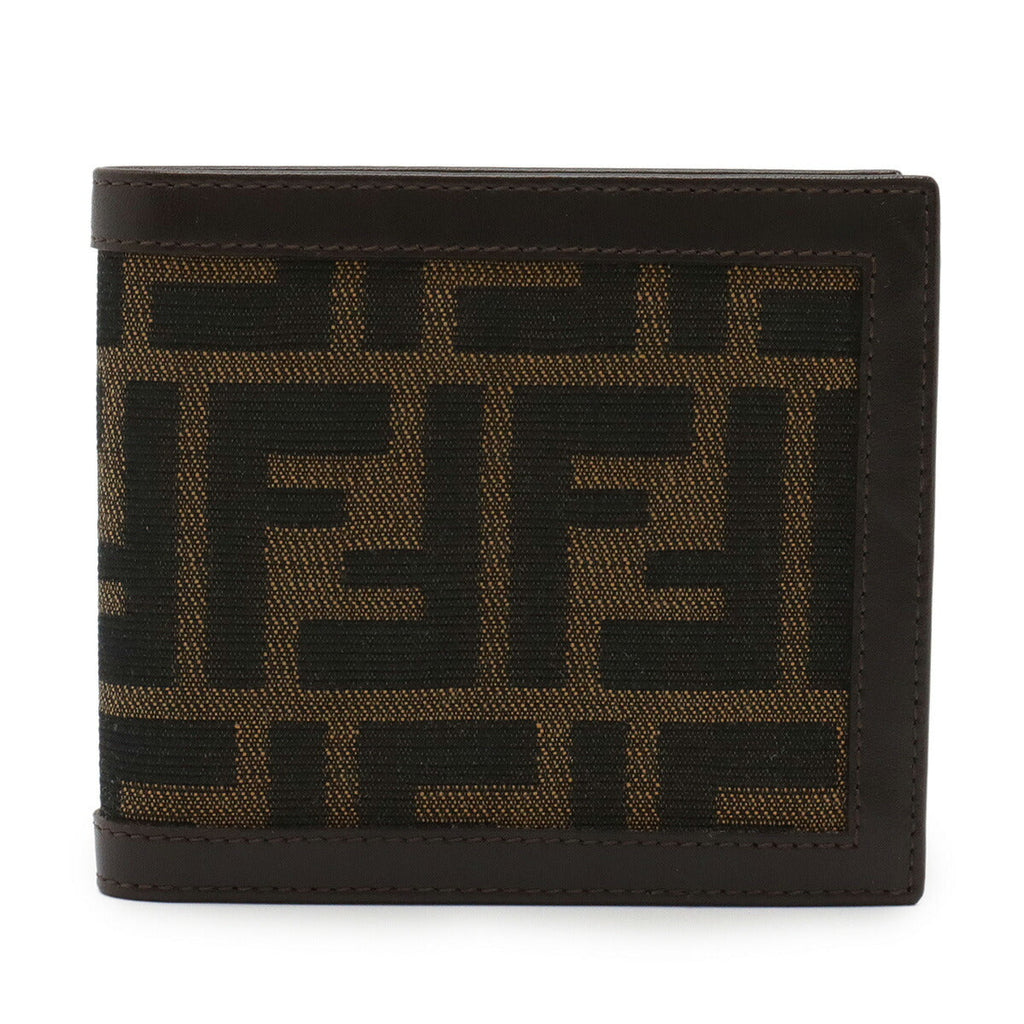 Fendi Zucca Canvas Leather Wallet