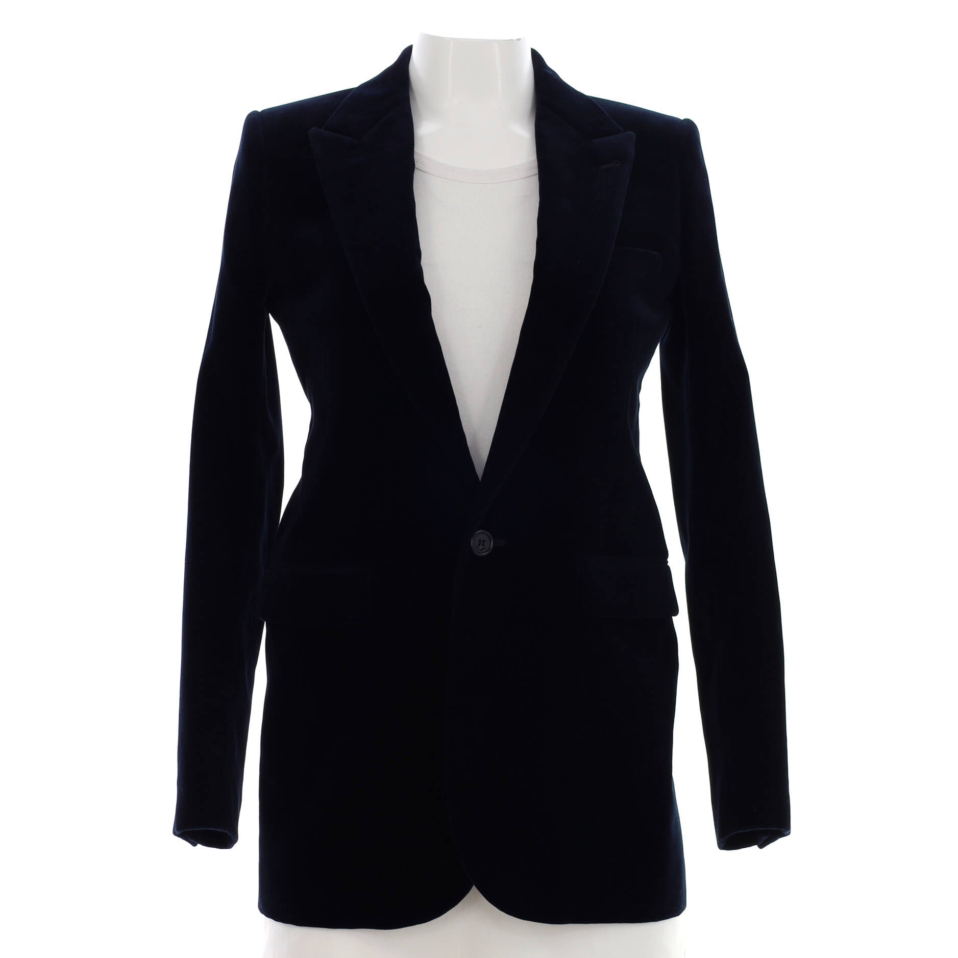 Women's Single Button Blazer Velvet