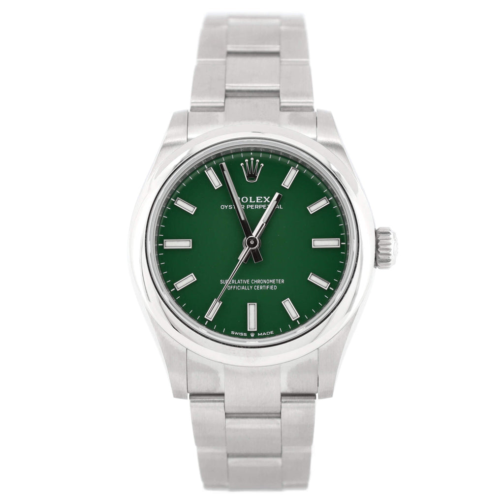 Oyster Perpetual Green Automatic Watch Stainless Steel 31