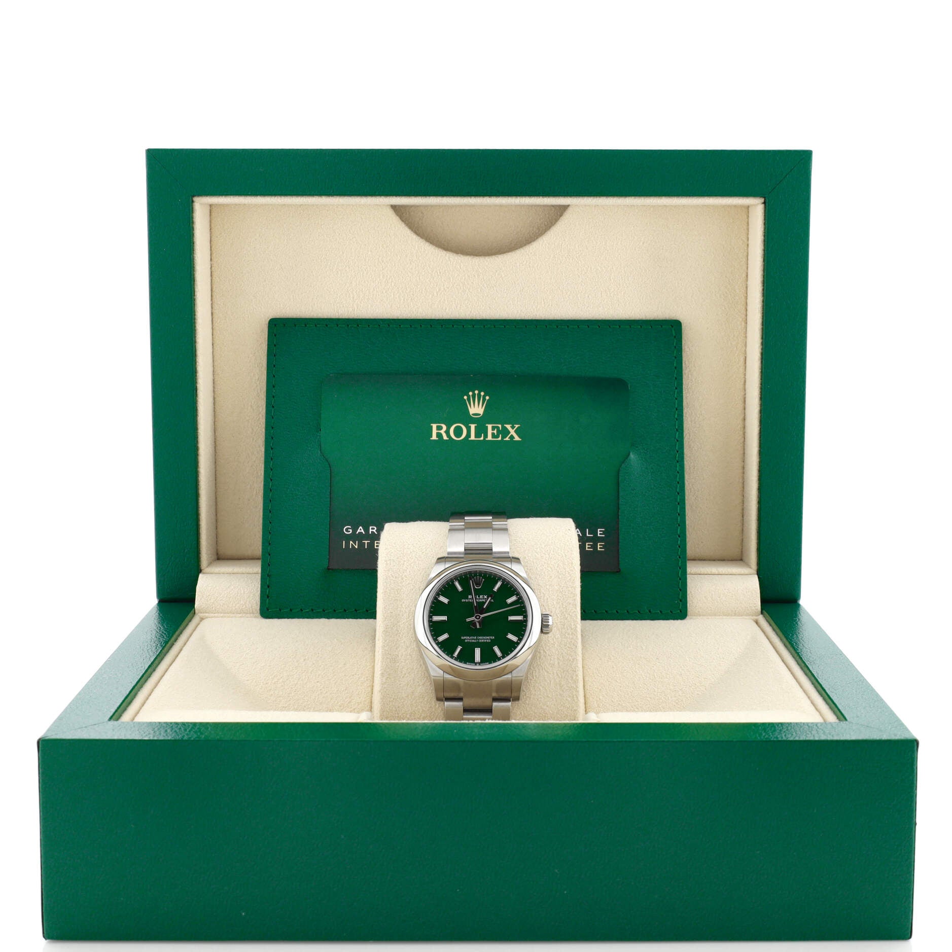 Oyster Perpetual Green Automatic Watch Stainless Steel 31