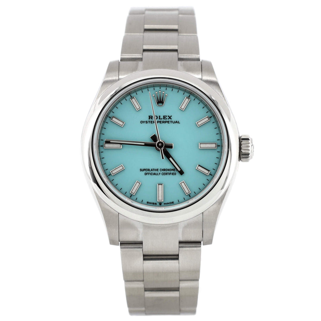 Oyster Perpetual Automatic Watch Stainless Steel with Tiffany Blue Dial 31