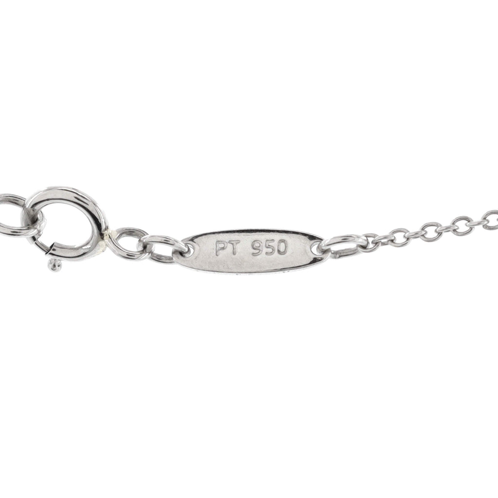 Elsa Peretti Teardrop Pendant Necklace Platinum with Diamonds Small