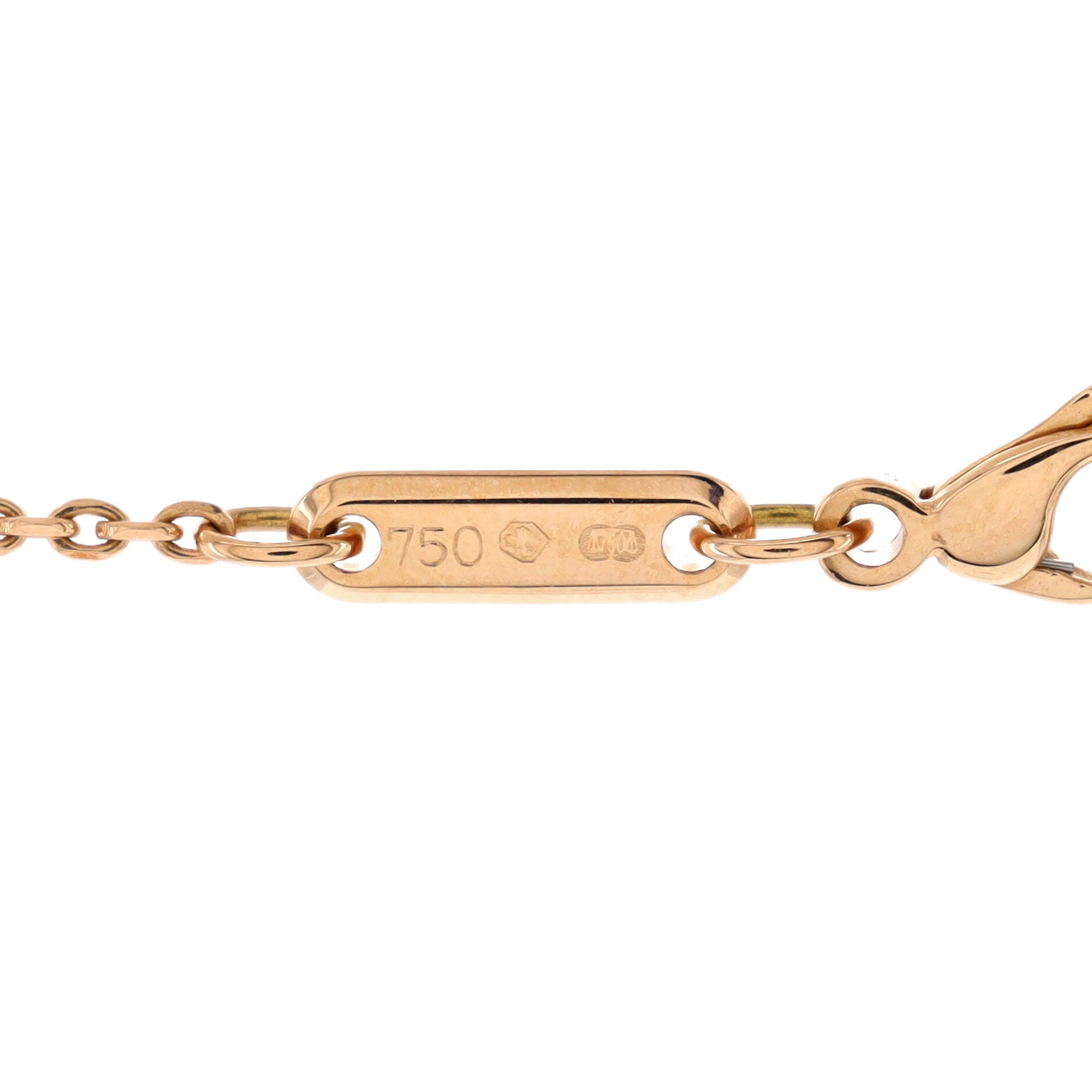 Happy Diamond Mickey Mouse Pendant Necklace 18K Rose Gold with Black Diamonds and 1 Floating Diamond