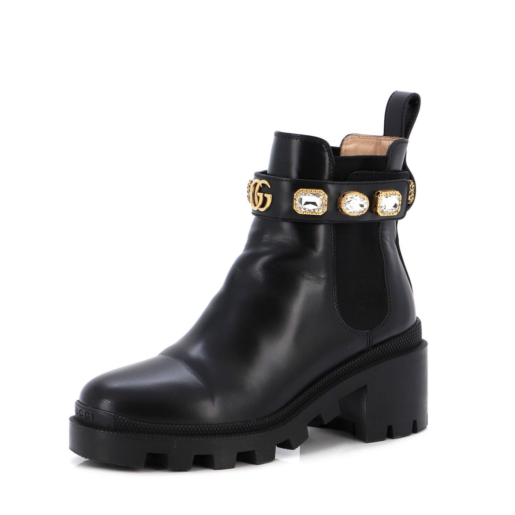 Women's Trip Boots Embellished Leather