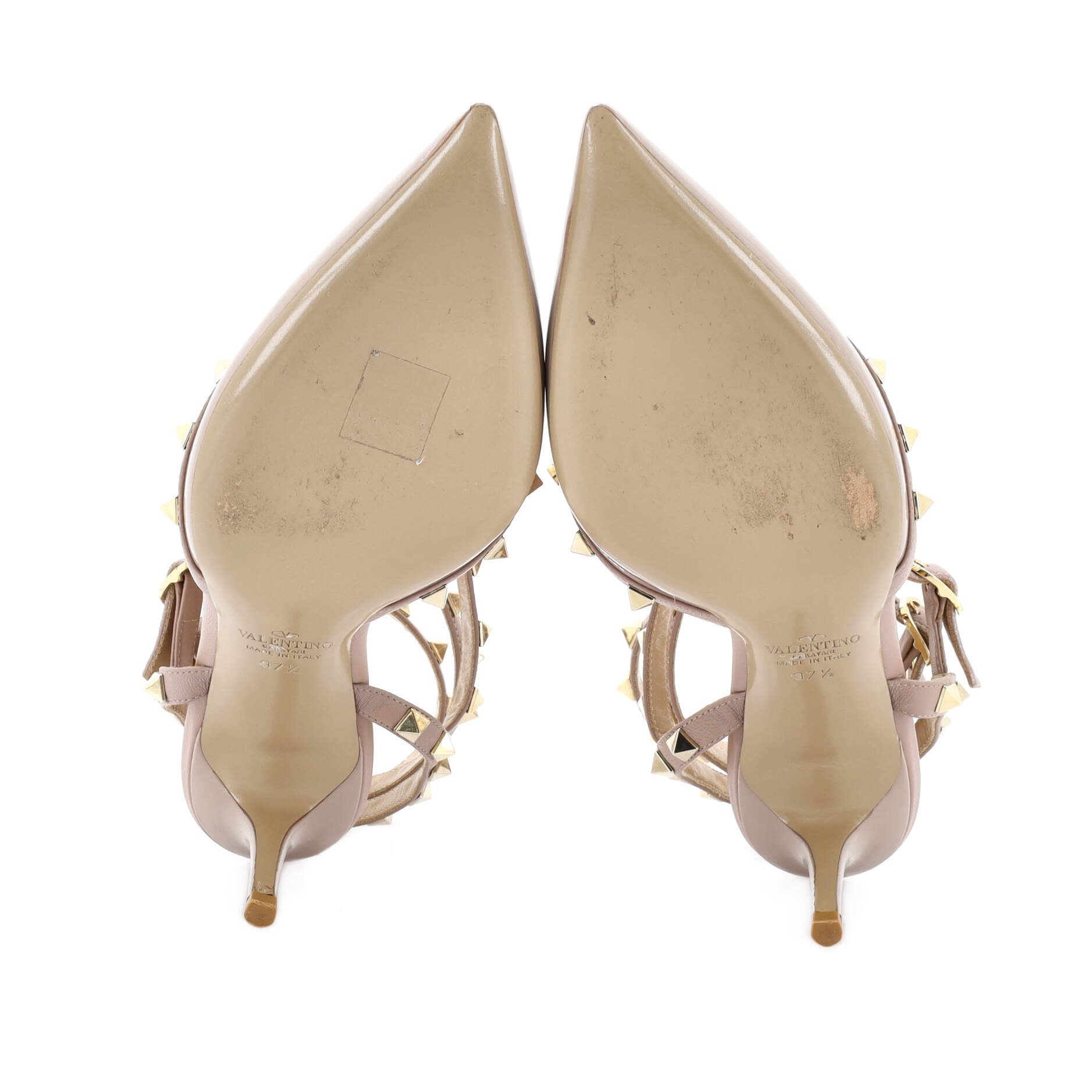 Women's Rockstud Caged Ankle Strap Pumps Patent 65