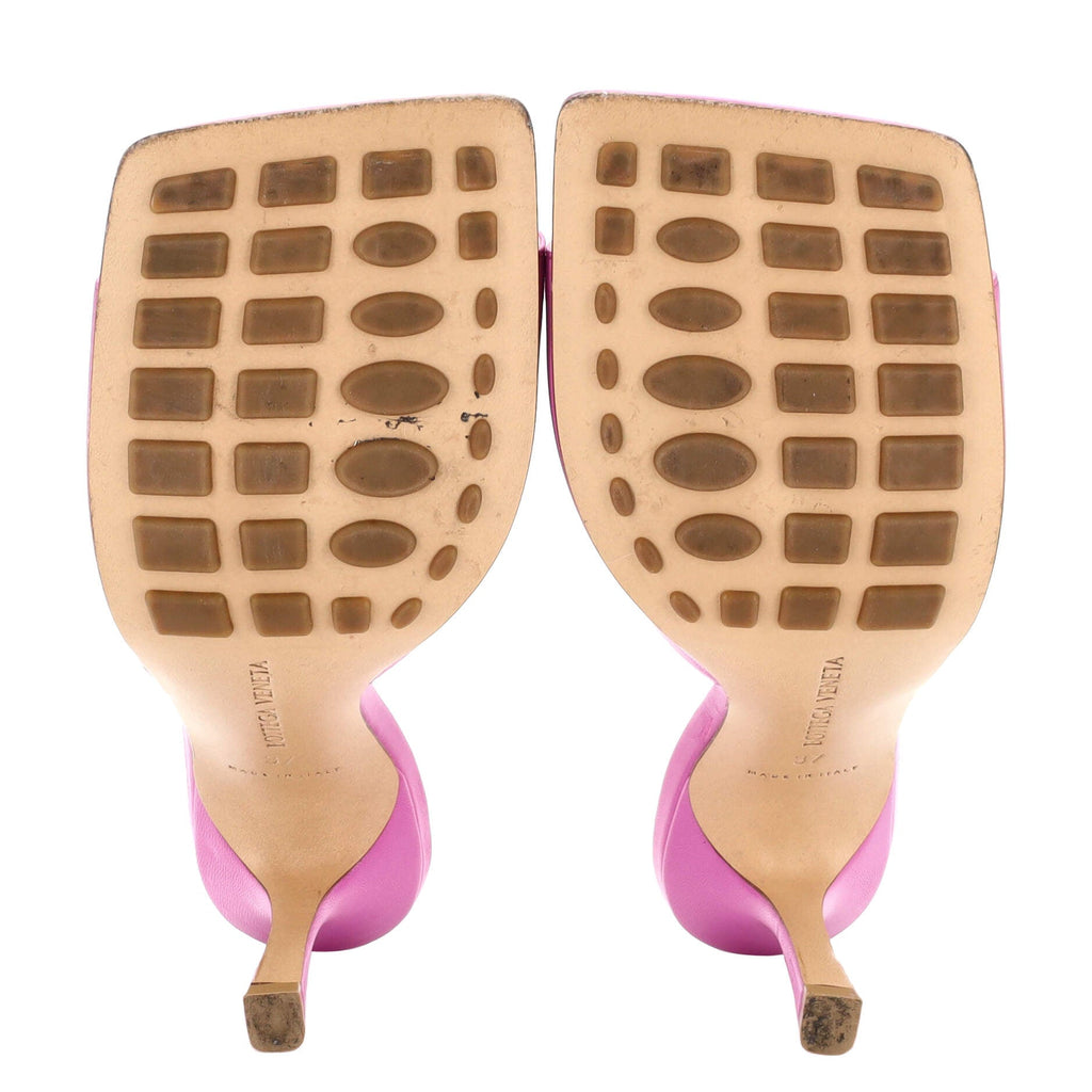 Women's Stretch Mule Heeled Sandals Leather