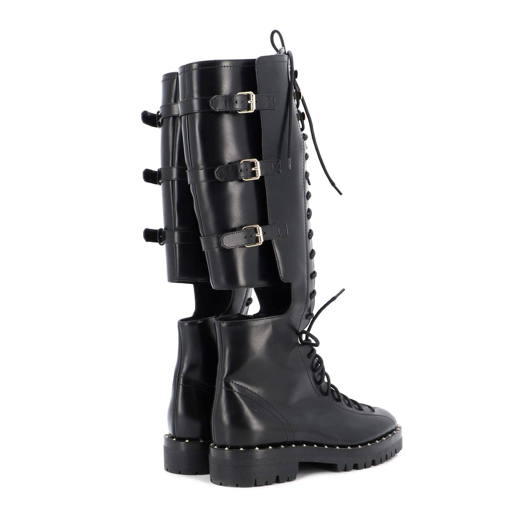 Women's Soul Rockstud Split Knee High Boots Leather