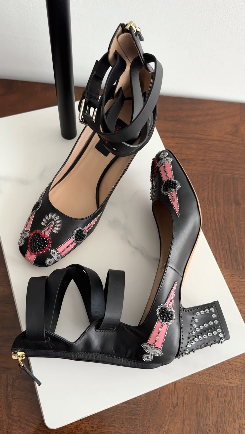Valentino x Alessandro Michele Heart and Sword Print Pumps - 37
