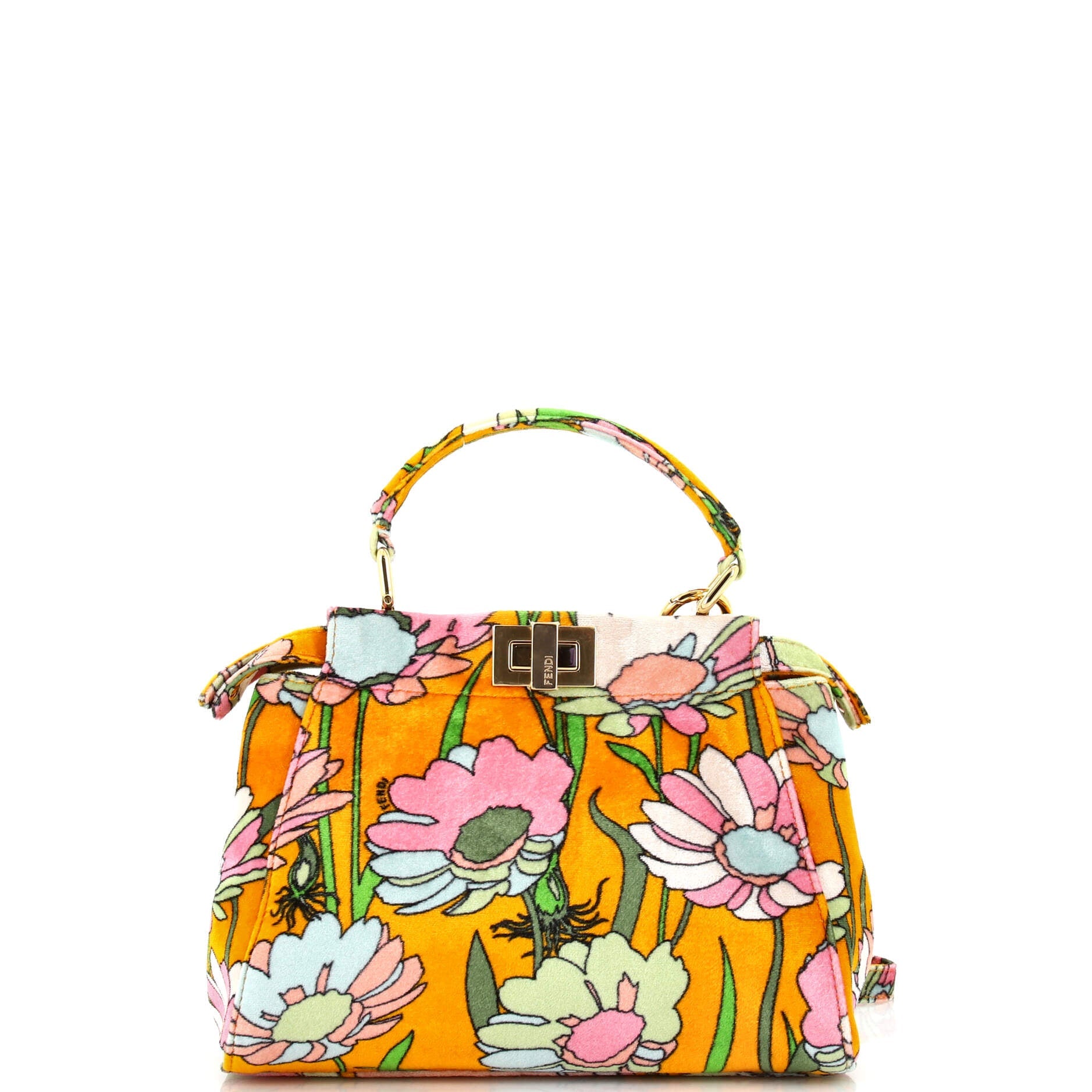 Peekaboo Bag Printed Velvet Mini