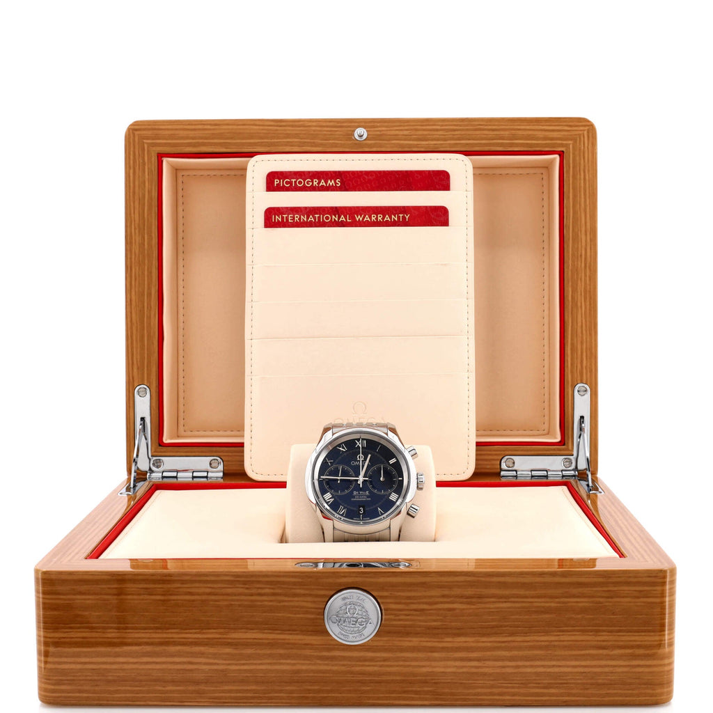 De Ville Hour Vision Co-Axial Chronometer Chronograph Automatic Watch Stainless Steel 42