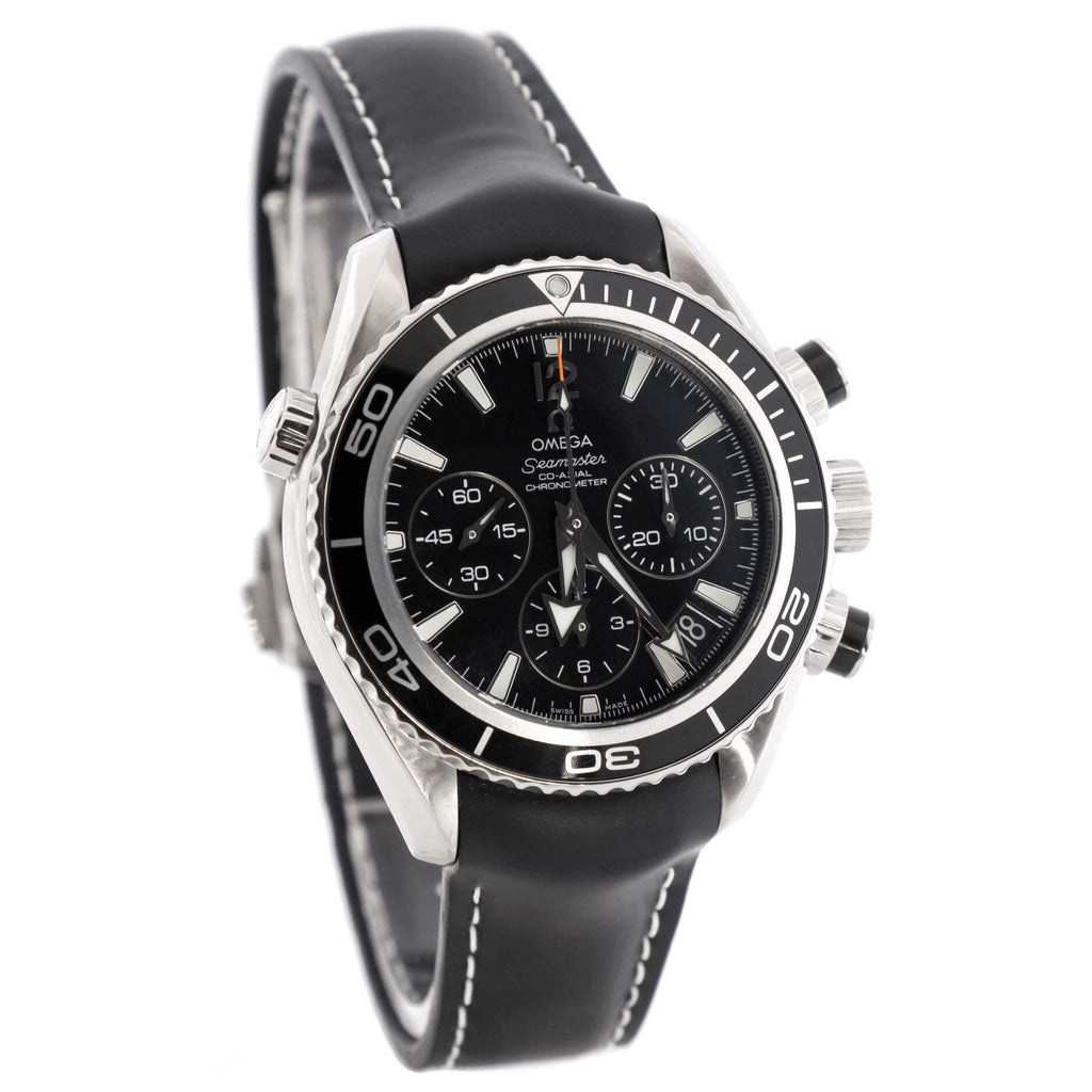 Seamaster Planet Ocean 600M Co-Axial Chronometer Chronograph Automatic Watch Stainless Steel and Rubber 38