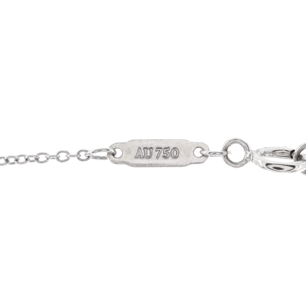 T Smile Pendant Necklace 18K White Gold Large