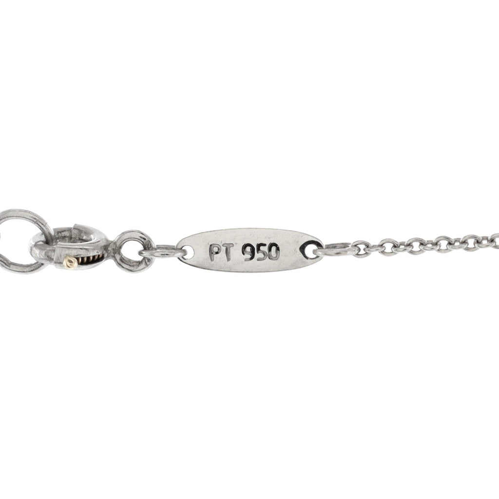 Elsa Peretti Sevillana Pendant Necklace Platinum with Pave Diamonds Mini