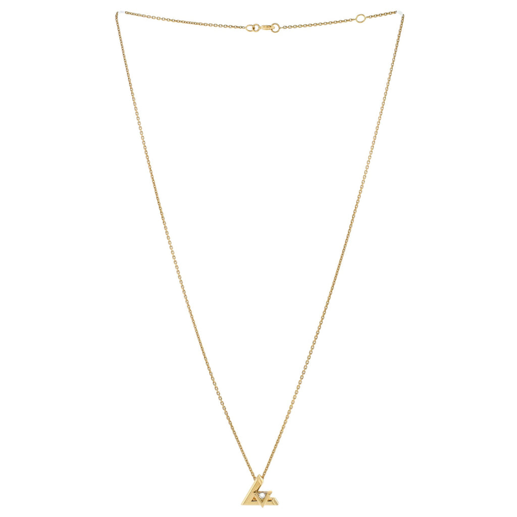 LV Volt One Pendant Necklace 18K Yellow Gold with Diamond Small