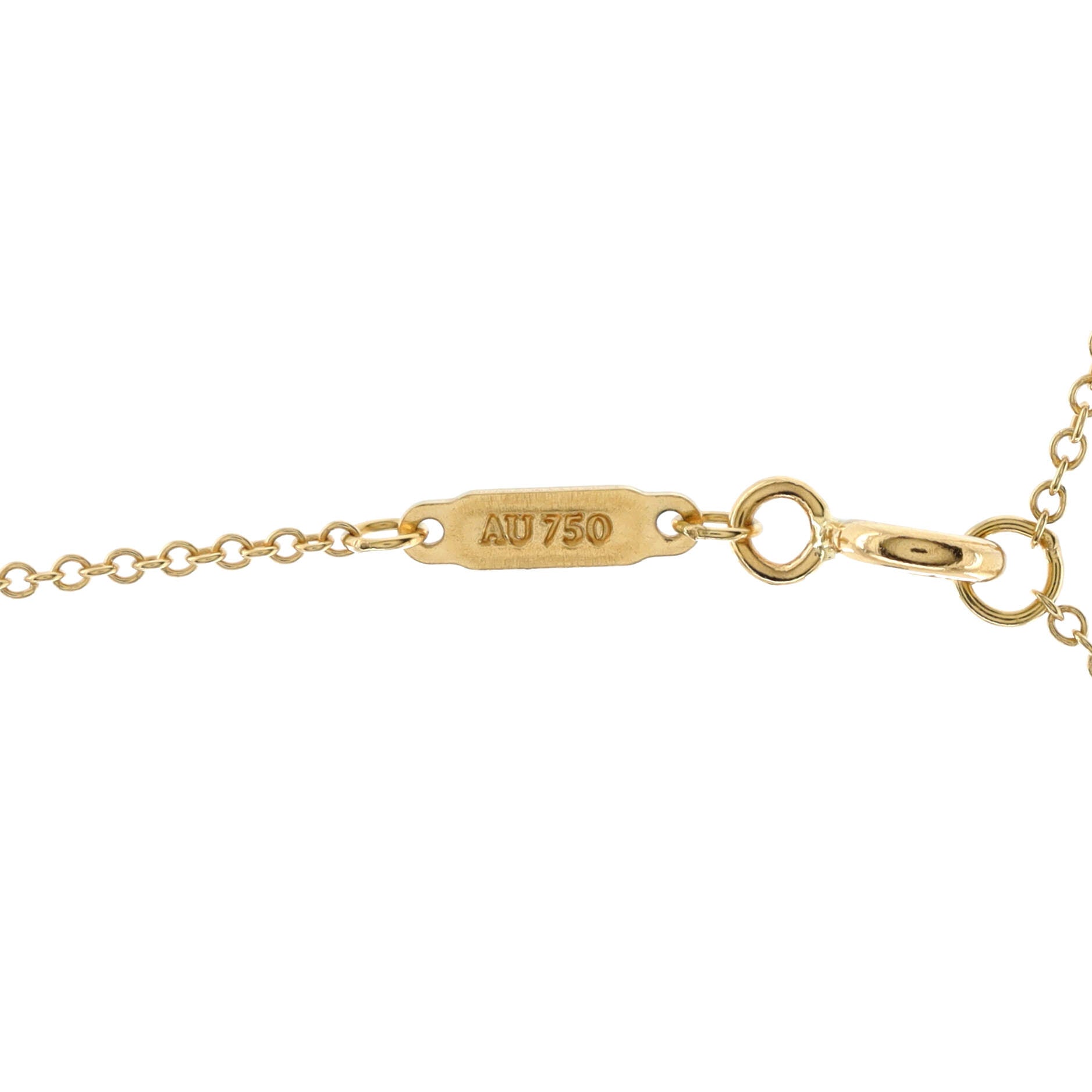 T Smile Pendant Necklace 18K Yellow Gold Small