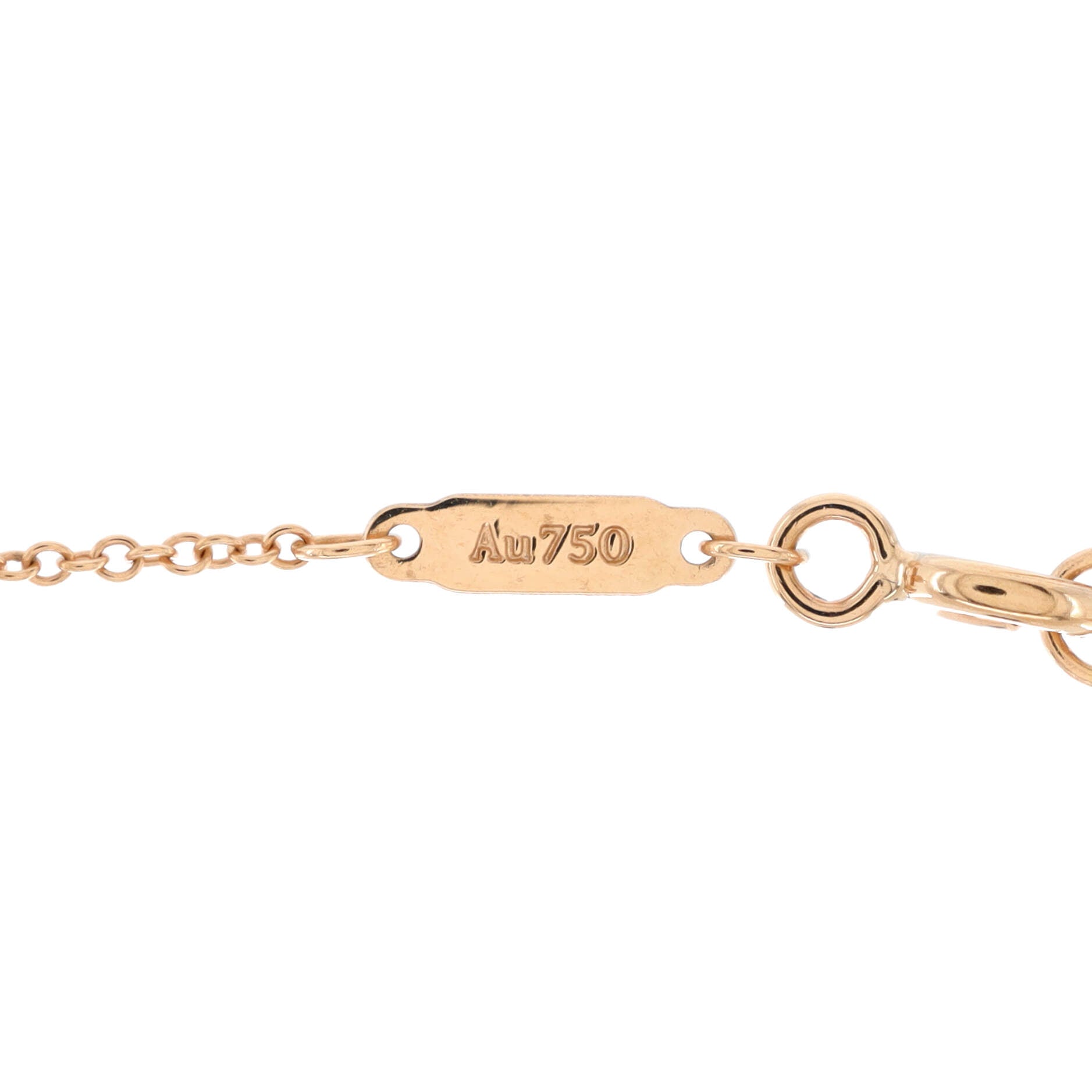 T Smile Pendant Necklace 18K Rose Gold Small