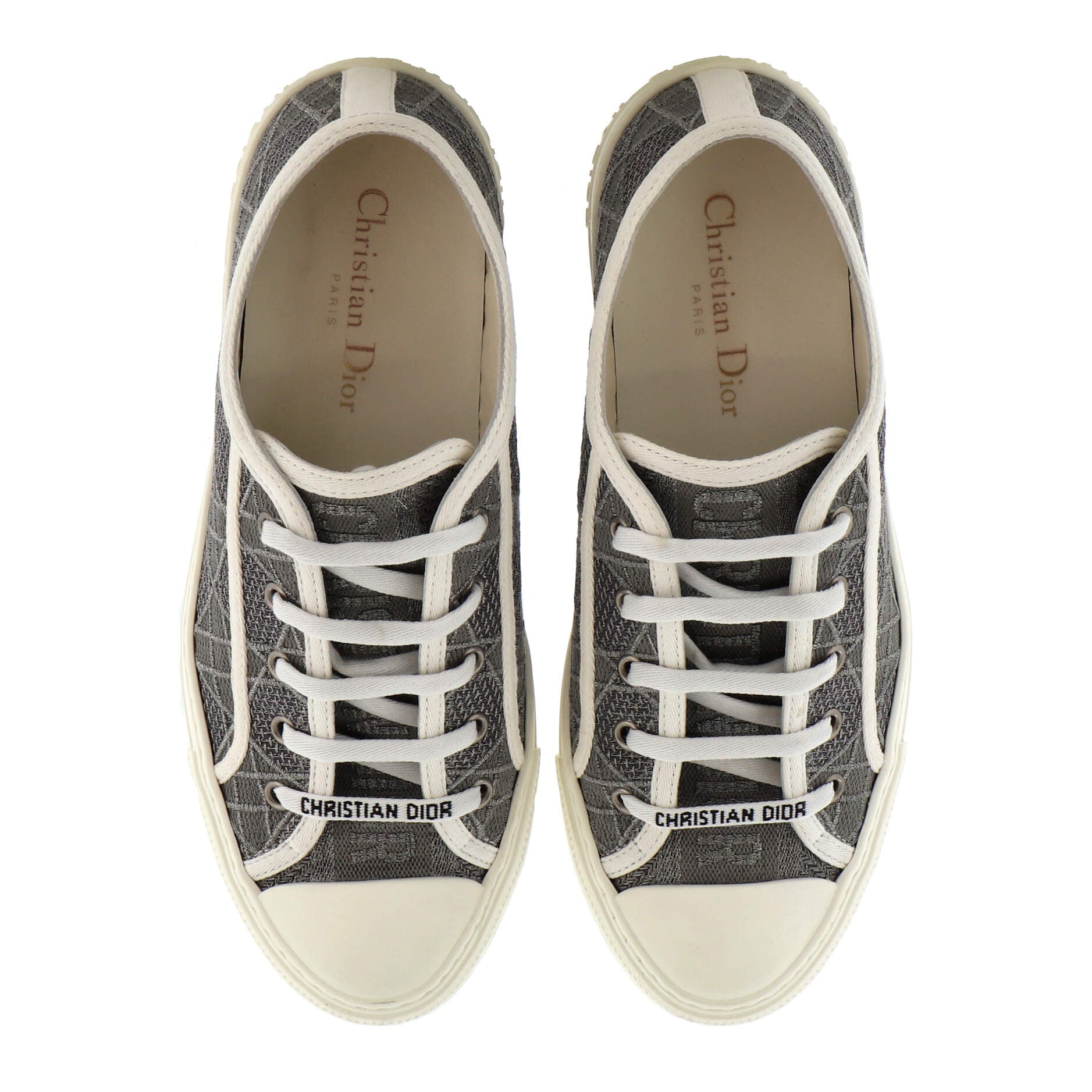 Women's Walk'N'Dior Sneakers Cannage Embroidered Canvas