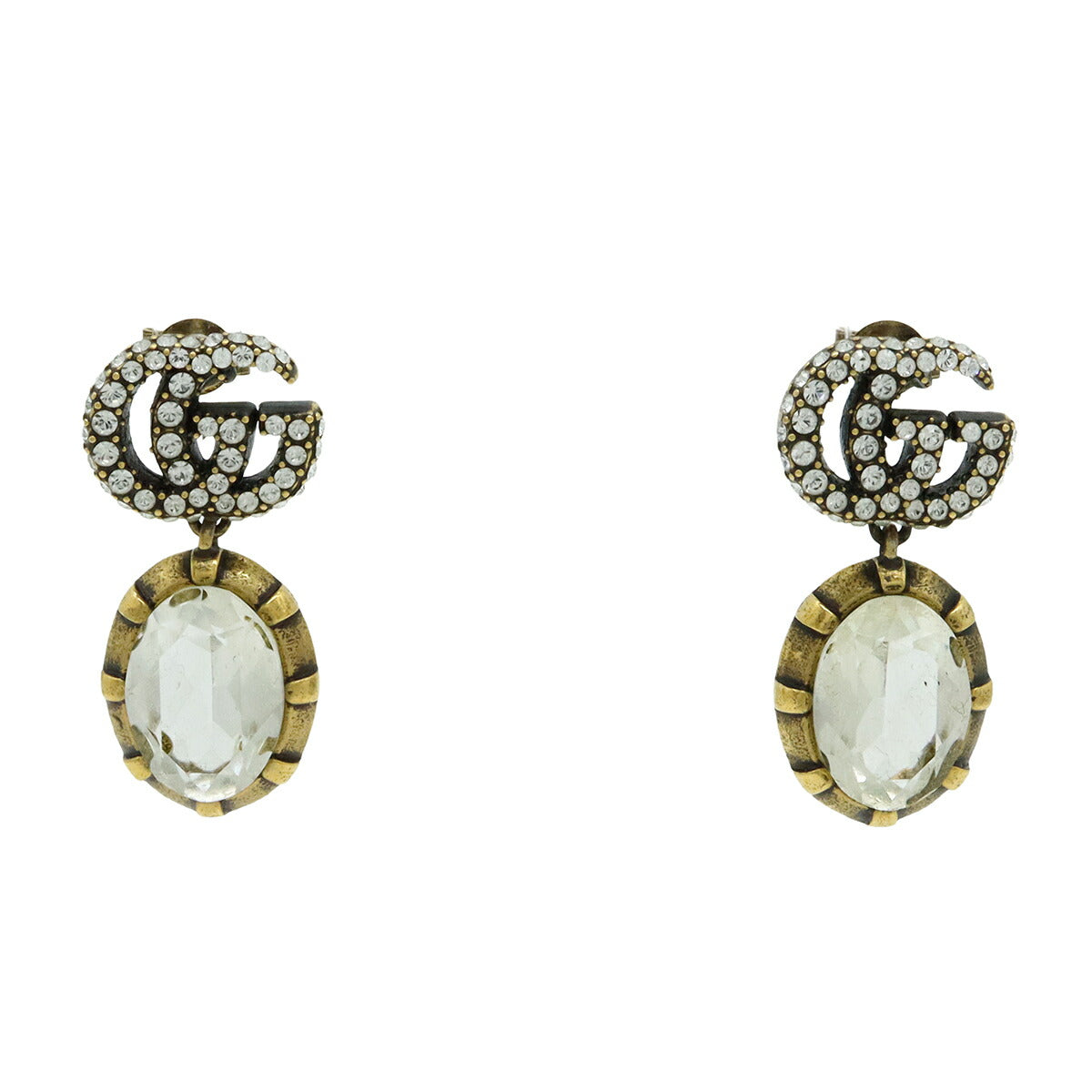 Gucci Double G Crystal Earrings