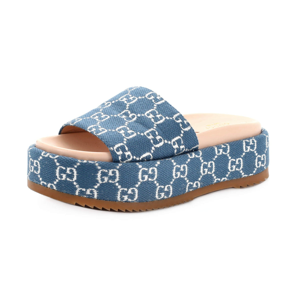 Women's Angelina Platform Slide Sandals GG Canvas