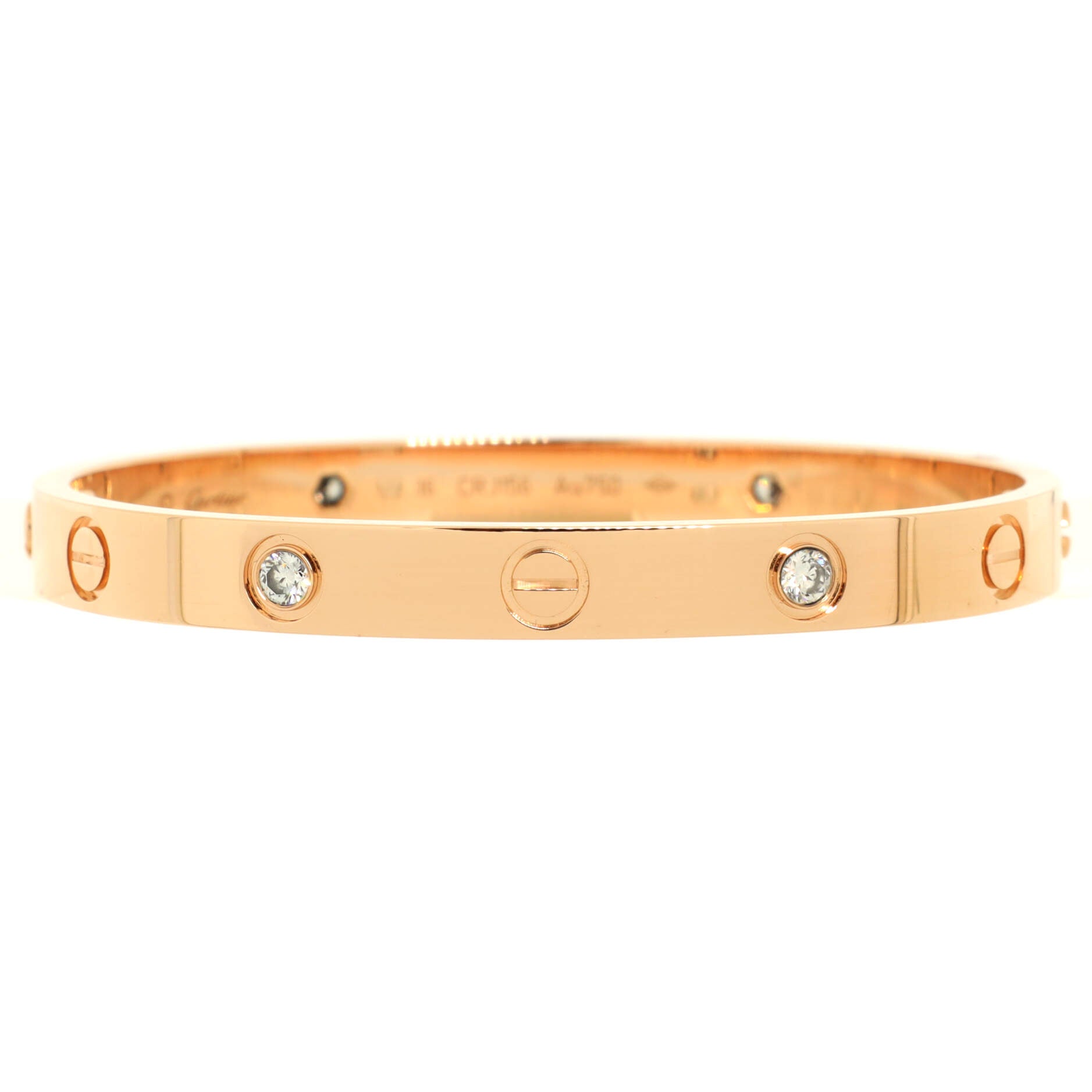 Love 4 Diamond Bracelet 18K Rose Gold with Diamonds