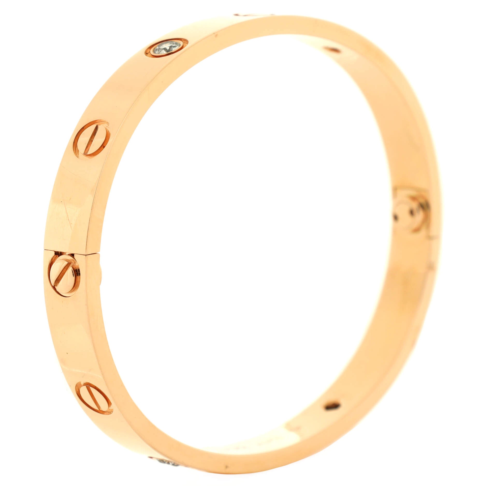 Love 4 Diamond Bracelet 18K Rose Gold with Diamonds